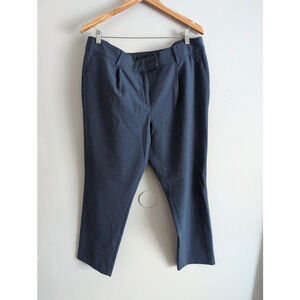 Loft Navy Blue Womens Dress Pants Straight Leg Sz 14 Office Career Professional